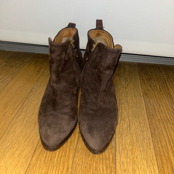 Alberto Fermani Ankle Booties Women size 38 (US 7.5) Brown Suede Made in Italy - Picture 2 of 6